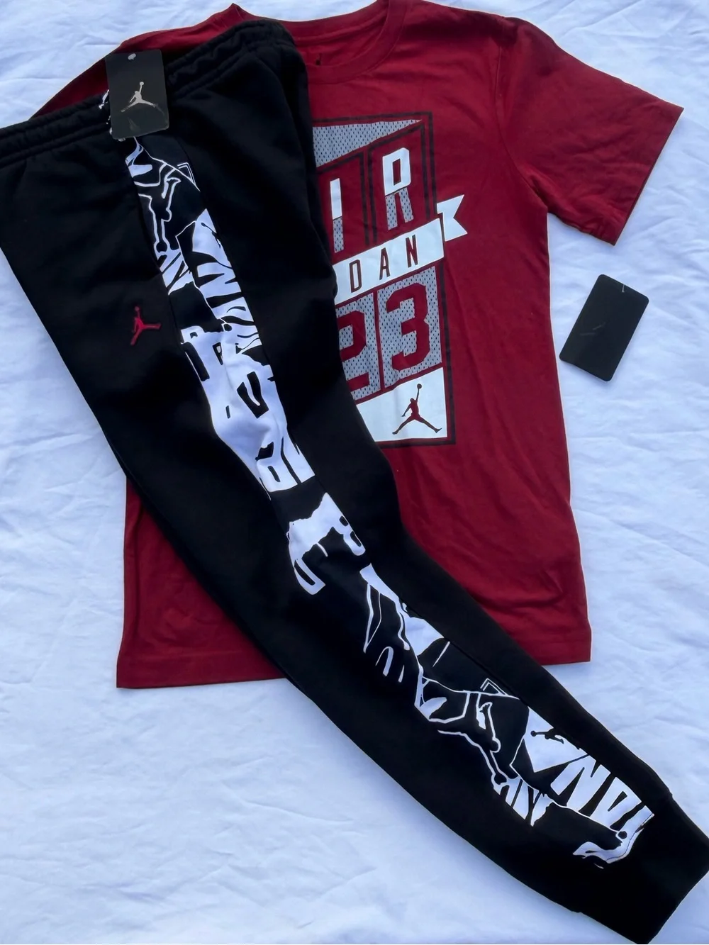 Jordan Boys Youth 2pc Jogger & Tee Set - Large
